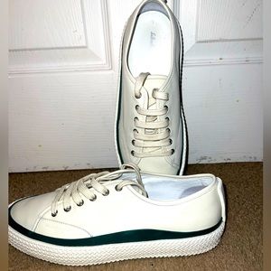 SALVOTORE FERRAGAMO MEN’S WHITE SNEAKERS